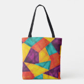 Helles Mosaik Grunge Nahtloses Muster Tasche (Rückseite)