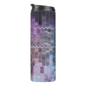 Helles Mosaik: mehrfarbiges, glänzendes Abstrakt. Thermosbecher (Nach rechts gedreht)
