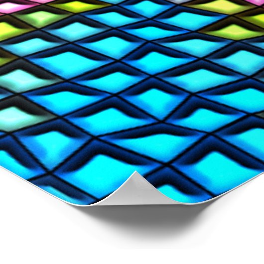 Helles Mosaikmuster Poster (Ecke)