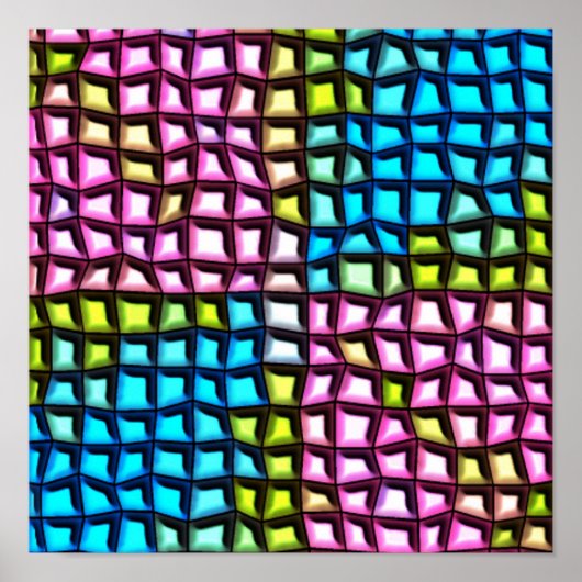 Helles Mosaikmuster Poster (Vorne)