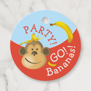 Helles, muffiges Go Bananen Affen Party Geschenkanhänger