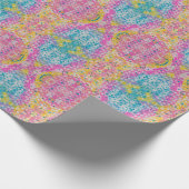 Helles Multicolor Abstract Design Geschenkpapier (Ecke)