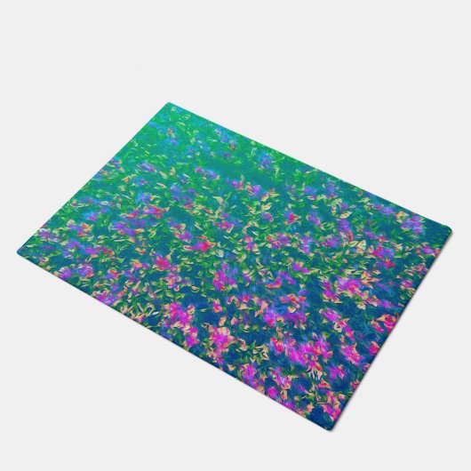 Helles Multicolor-Muster Fußmatte (Schrägansicht)
