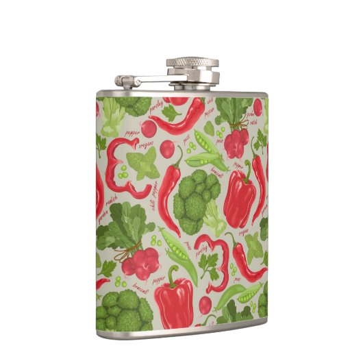 Helles Muster aus frischem Gemüse Flachmann (Rechts)