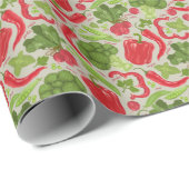 Helles Muster aus frischem Gemüse Geschenkpapier (Rolleneckpunkt)