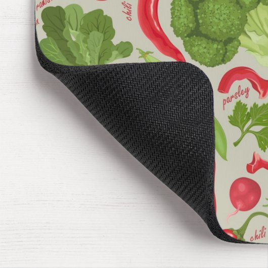 Helles Muster aus frischem Gemüse Mousepad (Ecke)