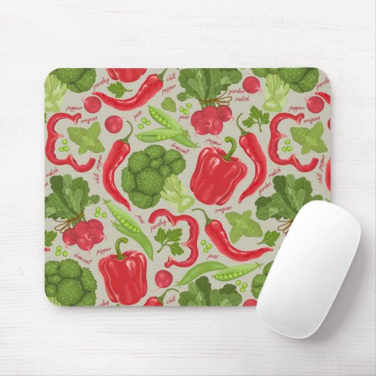 Helles Muster aus frischem Gemüse Mousepad (Mit Mouse)