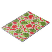 Helles Muster aus frischem Gemüse Notizblock (Linke Seite)