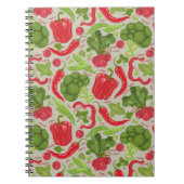 Helles Muster aus frischem Gemüse Notizblock (Vorderseite)