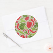 Helles Muster aus frischem Gemüse Runder Aufkleber (Umschlag)