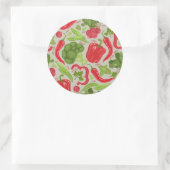 Helles Muster aus frischem Gemüse Runder Aufkleber (Tasche)
