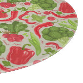 Helles Muster aus frischem Gemüse Schneidebrett (Ecke)