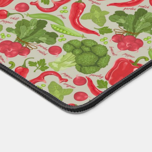 Helles Muster aus frischem Gemüse Schreibtischunterlage (Ecke)