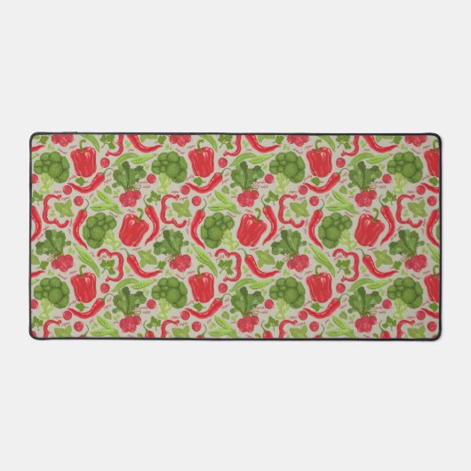 Helles Muster aus frischem Gemüse Schreibtischunterlage (Vorderseite)