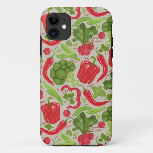 Helles Muster aus frischen Gemüsen Case-Mate iPhone Hülle (Rückseite)