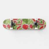 Helles Muster aus frischen Gemüsen Skateboard (Horizontal)