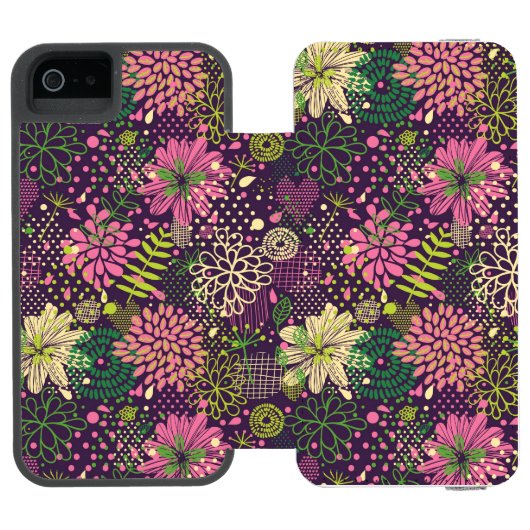 Helles Muster Incipio iPhone Geldbeutel-Hülle (Folio Geöffnet)