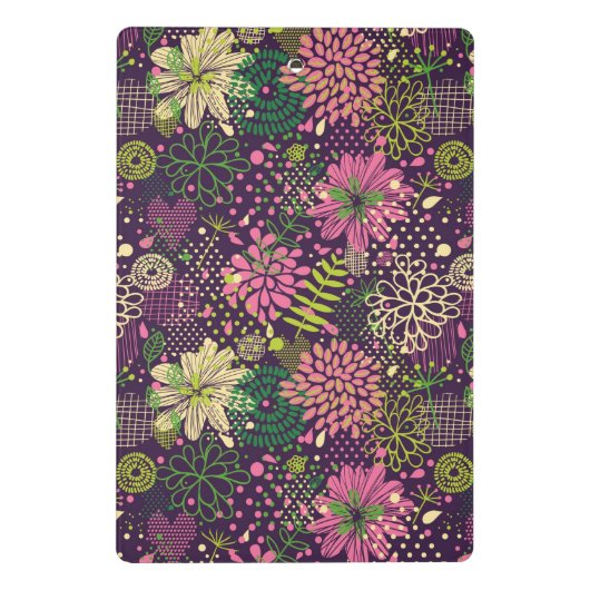 Helles Muster Mini Klemmbrett (Rückseite)