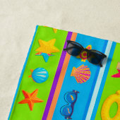 Helles Muster mit Strandelementen Strandtuch (Beispiel)