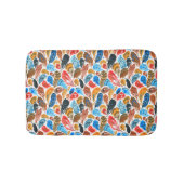 Helles Muster mit Vogelfedern Badematte (Vorderseite)