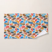 Helles Muster mit Vogelfedern Badhandtuch Set (Handtuch)