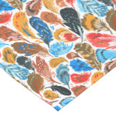 Helles Muster mit Vogelfedern Kurzer Tischläufer (Ecke)