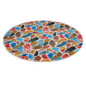 Helles Muster mit Vogelfedern Schneidebrett (Ecke)