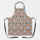 Helles Muster mit Vogelfedern Schürze (Vorderseite)