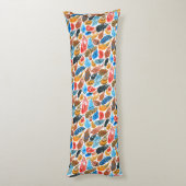 Helles Muster mit Vogelfedern Seitenschläferkissen (Rückseite (Vertikal))