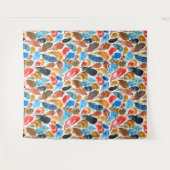 Helles Muster mit Vogelfedern Wandteppich (Vorderseite (Horizontal))