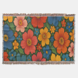 Helles Muster nahtloser Wildblume Decke