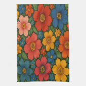 Helles Muster nahtloser Wildblume Geschirrtuch (Vertikal)