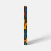 Helles Muster nahtloser Wildblume iPhone Hülle (Linke Seite)