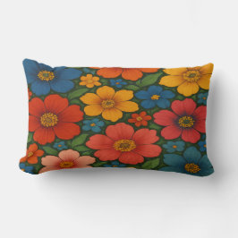 Helles Muster nahtloser Wildblume Lendenkissen