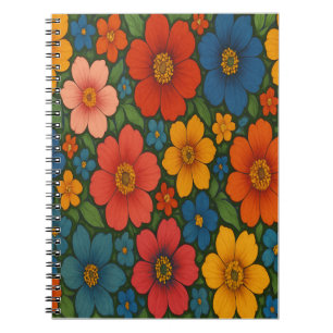 Helles Muster nahtloser Wildblume Notizblock