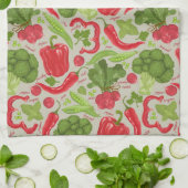 Helles Muster vom Frischgemüse Geschirrtuch (Gefaltet)