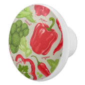 Helles Muster vom Frischgemüse Keramikknauf (Rechts)