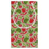 Helles Muster vom Frischgemüse Kleine Geschenktüte (Rückseite)