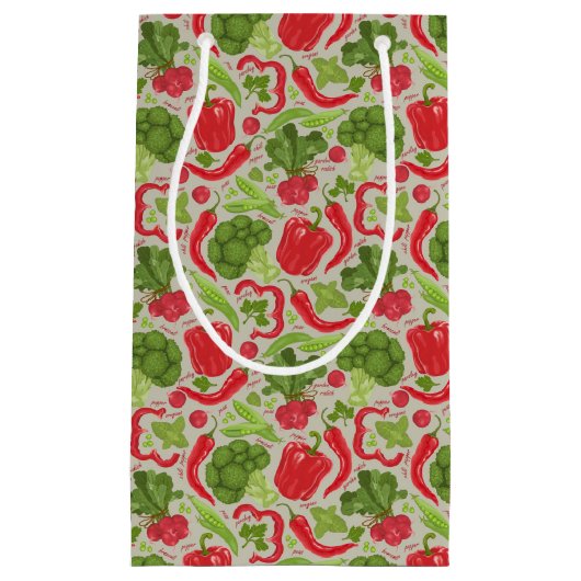 Helles Muster vom Frischgemüse Kleine Geschenktüte (Vorderseite)