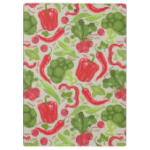 Helles Muster vom Frischgemüse Klemmbrett (Rückseite)