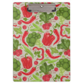 Helles Muster vom Frischgemüse Klemmbrett (Vorderseite)