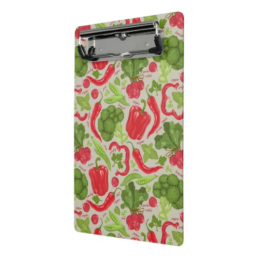 Helles Muster vom Frischgemüse Mini Klemmbrett (Gewinkelt2)