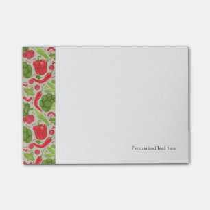 Helles Muster vom Frischgemüse Post-it Klebezettel