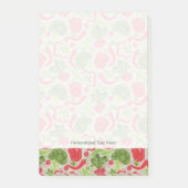 Helles Muster vom Frischgemüse Post-it Klebezettel (Vorderseite)