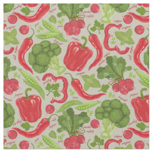 Helles Muster vom Frischgemüse Stoff