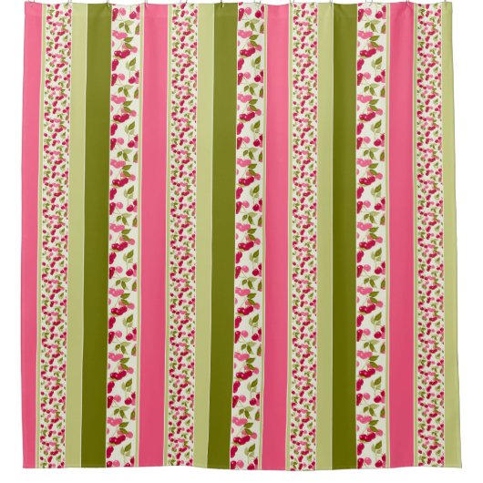Helles Muster von mehrfarbigen Streifen Duschvorhang (Vorderseite)