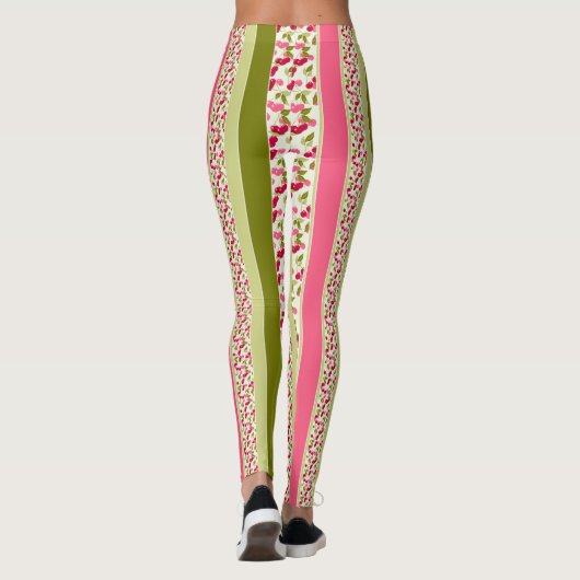 Helles Muster von mehrfarbigen Streifen Leggings (Rückseite)