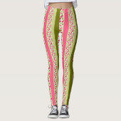 Helles Muster von mehrfarbigen Streifen Leggings (Vorderseite)