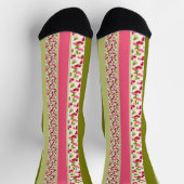 Helles Muster von mehrfarbigen Streifen Socken (Oben)