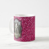 Helles n-Funkelnlama im Pink Kaffeetasse (Vorderseite Links)